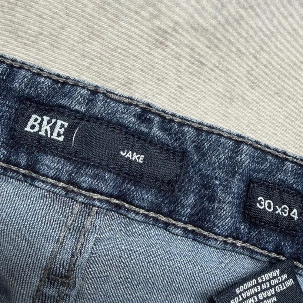 Buckle BKE Jake Mens Straight Leg Jeans 30x34 Blue Denim Y2K Skater Streetwear - Picture 6 of 11